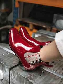 Bottines femme Méduse Japox Rouge Foncé/Noir JAPOX-FE-ROFONO