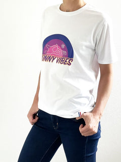 Textile Méduse T Shirt Blanc Imprimé Sunny vibes TSHIRT-TE-POPUP