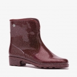 Womens low boots Méduse Camapail Glitter Burgundy