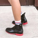 Bottines enfant Méduse Jumpy Noir/Rouge JUMPY-EN-NORO