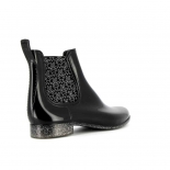 Bottines femme Méduse Japtri Noir/Argent Pailleté JAPTRI-FE-NOARPA