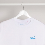 Textile Méduse T Shirt White Print Blue