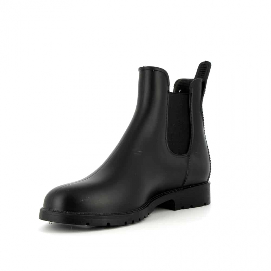 Bottines femme noires mi-hautes cocooning