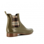 Bottines femme Méduse Japscot Kaki/Caramel Elastique Ecossais Beige JAPSCOT-FE-KACA-ELAST-BEIGE