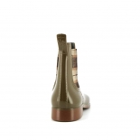 Bottines femme Méduse Japscot Kaki/Caramel Elastique Ecossais Beige JAPSCOT-FE-KACA-ELAST-BEIGE