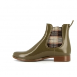 Bottines femme Méduse Japscot Kaki/Caramel Elastique Ecossais Beige JAPSCOT-FE-KACA-ELAST-BEIGE