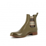 Bottines femme Méduse Japscot Kaki/Caramel Elastique Ecossais Beige JAPSCOT-FE-KACA-ELAST-BEIGE