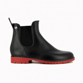 Bottines enfant Méduse Jumpy Noir/Rouge JUMPY-EN-NORO