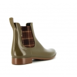 Womens low boots Méduse Japscot Khaki/Caramel Brown Scottisch elastic