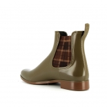Bottines femme Méduse Japscot Kaki/Caramel Elastique Ecossais Marron JAPSCOT-FE-KACA-ELAST-MARRON