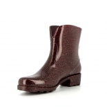 Womens low boots Méduse Camapail Glitter Burgundy