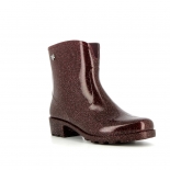 Womens low boots Méduse Camapail Glitter Burgundy