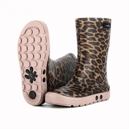 Bottes enfant Méduse Airdim Panthère/Vieux Rose AIRDIM-EN-PAVIRO