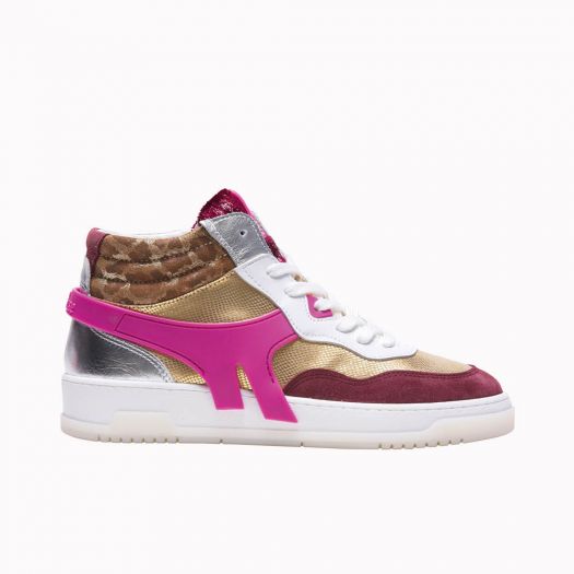 Women sneakers Méduse Sakura 201 Burgundy/Gold