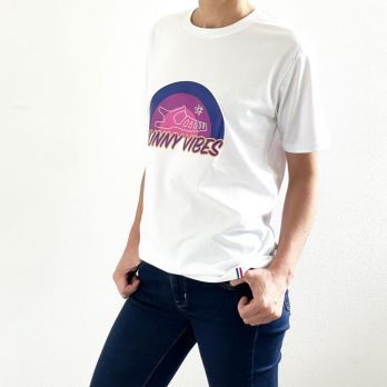 T Shirt Blanc Imprimé Sunny vibes