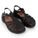 Women sandals Méduse Sunglass Black glitter