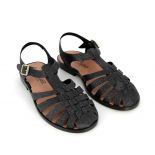 Women sandals Méduse Sunville Black glitter