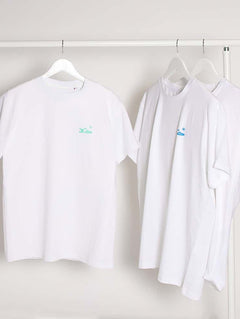 Textile Méduse T Shirt Blanc Imprimé Vert TSHIRT-TE-VE