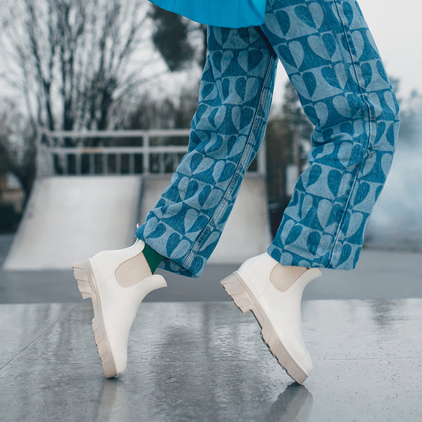 Womens low boots Juloi White/Sand Meduse | Méduse